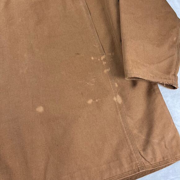 J. Crew Brown Chore Coat Jacket Men's size Small Removable Wool Liner Button up - Picture 7 of 9